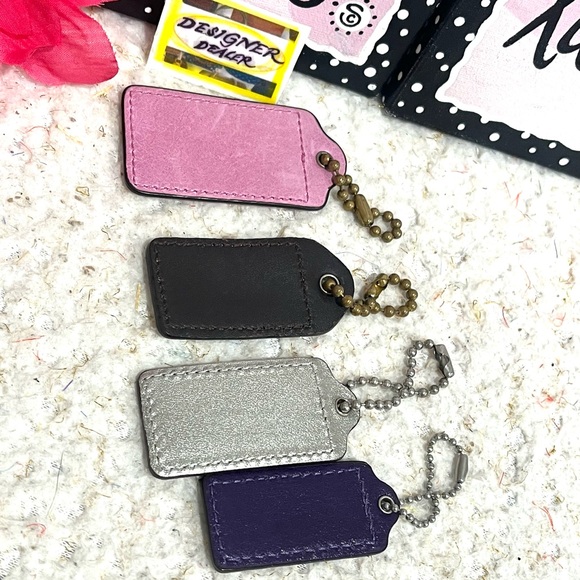 COACH Set of 4 Leather Replacement Hang Tag Fobs - Picture 3 of 6
